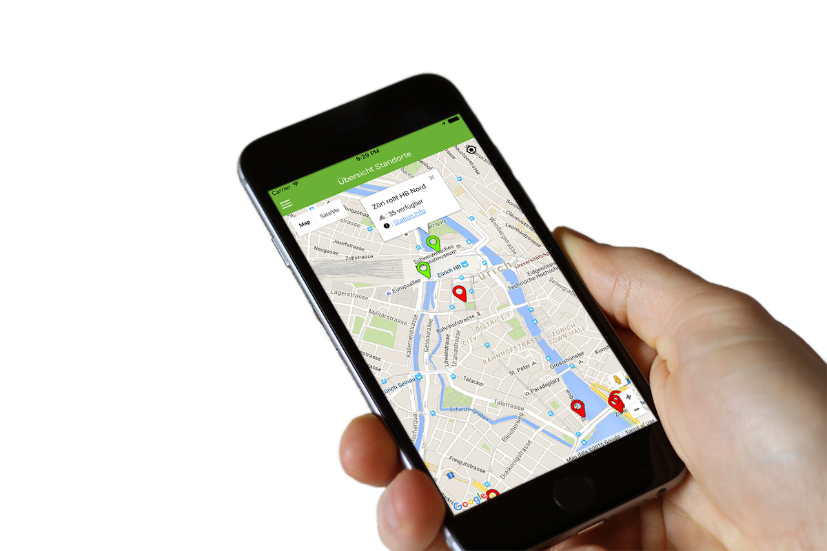 Zürich Veloverleih App